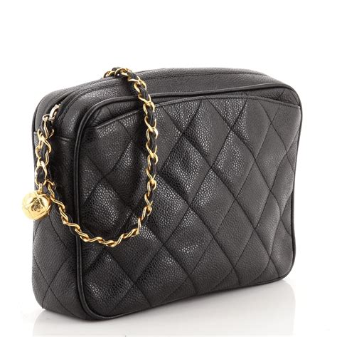 small camera case chanel|Chanel vintage quilted camera bag.